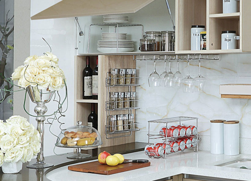 Three-Tier Mounted Spice Rack - Chrome