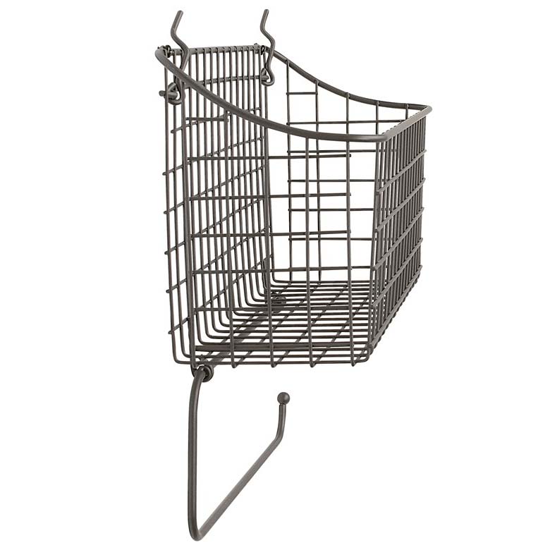 Pegboard Basket and Paper Towel Holder